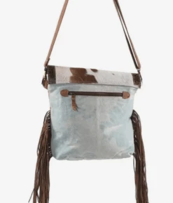 American Darling Fringe Crossbody Cowhide & Upcycled Canvas