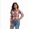 Ariat Girl's Snap LS Russet Plaid -Western Cowboy Clothing ariat girls snap ls russet plaid