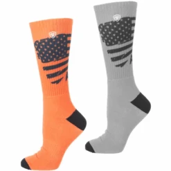 Ariat Graphic Crew Work Sock 2-Pack