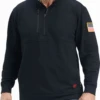 Ariat Men's FR Durastretch Fleece 1/2 Zip Shirt -Western Cowboy Clothing ariat mens fr durastretch fleece 1 2 zip shirt