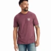 Ariat Mens Minimalist SS Tee - Burgundy -Western Cowboy Clothing ariat mens minimalist ss tee burgundy