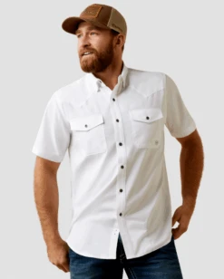 Ariat Mens Venttek Western Fitted SS Shirt