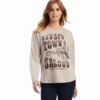 Ariat Womens Bandit Town Saloon Long Sleeve Top -Western Cowboy Clothing ariat womens bandit town saloon long sleeve top