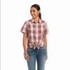 Ariat Women's Billie Jean SS- Russet Plaid -Western Cowboy Clothing ariat womens billie jean ss russet plaid