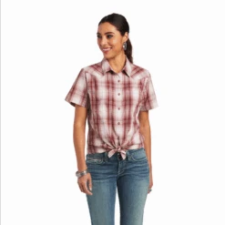 Ariat Women's Billie Jean SS- Russet Plaid