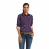 Ariat Women's Kirby LS Shirt S22 -Western Cowboy Clothing ariat womens kirby ls shirt s22
