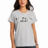Ariat Women's REAL Cow Pasture SS Tee Grey