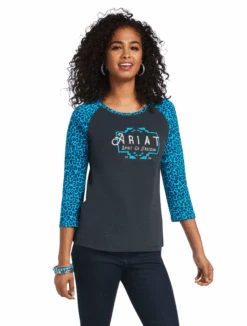 Ariat Women's REAL Freedom Shirt - Char/Leopard