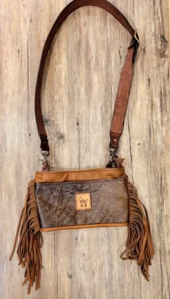 Beyond The Barn Hand Made Leather Dual Purpose Sable Gator Purse BTB -Western Cowboy Clothing beyond the barn hand made leather dual purpose sab 3