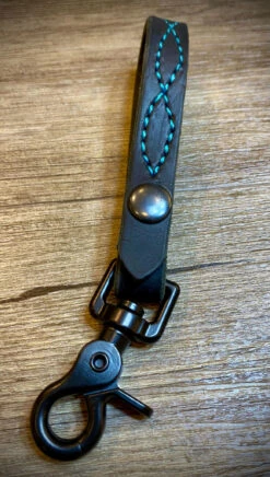 Beyond The Barn Leather Clip Keychain W/ Concho BTB -Western Cowboy Clothing beyond the barn leather clip keychain w concho btb 2