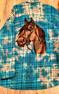 Beyond The Barn Tie Dye Stencil Flannels Handmade! -Western Cowboy Clothing beyond the barn tie dye stencil flannels handmade 2