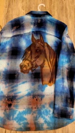 Beyond The Barn Tie Dye Stencil Flannels Handmade!