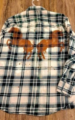 Beyond The Barn Tie Dye Stencil Flannels Handmade! -Western Cowboy Clothing beyond the barn tie dye stencil flannels handmade 4