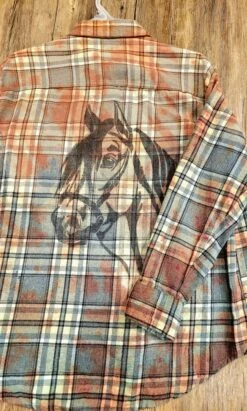 Beyond The Barn Tie Dye Stencil Flannels Handmade! -Western Cowboy Clothing beyond the barn tie dye stencil flannels handmade 6