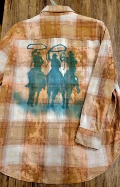 Beyond The Barn Tie Dye Stencil Flannels Handmade! -Western Cowboy Clothing beyond the barn tie dye stencil flannels handmade 8
