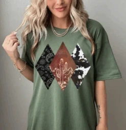 Buckin Barn Wholesale Diamond Cactus T-Shirt