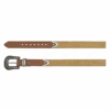 Catchfly Girls Belt Tooled Pattern Tan