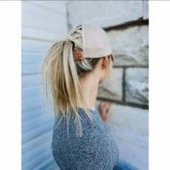 C.C Beanie KIDS Stone Washed Denim Criss Cross Cap -Western Cowboy Clothing cc beanie kids stone washed denim criss cross cap 1