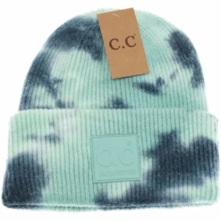 C.C CC Tie Dye Beanie With Rubber Patch -Western Cowboy Clothing cc cc tie dye beanie with rubber patch 10