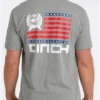 Cinch Mens Cinch Flag Tee - Asphalt