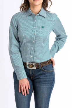 Cinch Women's Tencel Stripe Western Shirt -Western Cowboy Clothing cinch womens tencel stripe western shirt 2