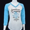 Cowboy Hardware American Cowgirl VNeck Raglan -Western Cowboy Clothing cowboy hardware american cowgirl vneck raglan