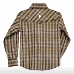Cowboy Hardware Mens Arroyo L/S Snap Brown Plaid -Western Cowboy Clothing cowboy hardware mens arroyo l s snap brown plaid 1