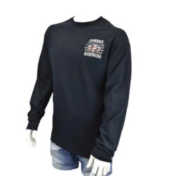 Cowboy Hardware Men's Triple Flag Skull LS Tee -Western Cowboy Clothing cowboy hardware mens triple flag skull ls tee 1