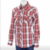 Cowboy Hardware Womens LS Coral Plaid -Western Cowboy Clothing cowboy hardware womens ls coral plaid