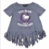 Cowboy Hardware Yee Haw Country Girl Fringe Tee -Western Cowboy Clothing cowboy hardware yee haw country girl fringe tee