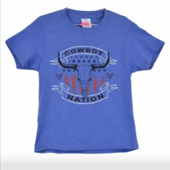 Cowboy Hardware YTH Cowboy Nation Tee- Royal