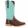 Durango Women 12" Brown Western Boot - Aqua -Western Cowboy Clothing durango women 12 brown western boot aqua