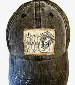Jana's Flannels Live Like Someone Left The Gate Open Trucker Cap