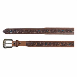 JP West JP West Men's Tapered Belt Turquoise Inlay