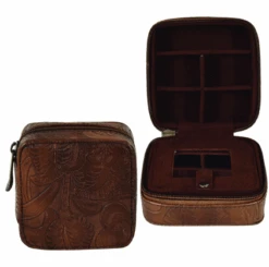 Justin Justin SQ Jewlery Case Tooled -Western Cowboy Clothing justin justin sq jewlery case tooled 2