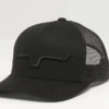Kimes Ranch Weekly Trucker Hat Black/Black -Western Cowboy Clothing kimes ranch weekly trucker hat black black