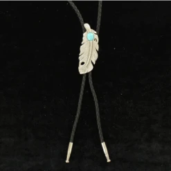 M&F Western Feather W/Turquoise Stone Bolo