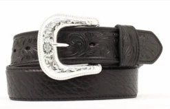 Nocona Mens Black Bullhide Belt