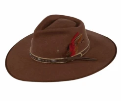 Outback Trading Swan Wool Hat- Heather Brown