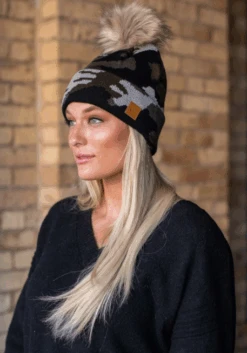 Panache Accessories Panache Fashion Knit Hat W/pom Pom -Western Cowboy Clothing panache accessories panache fashion knit hat w pom 2