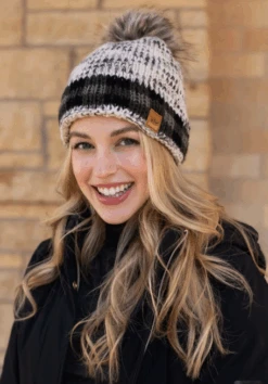 Panache Accessories Panache Fashion Knit Hat W/pom Pom -Western Cowboy Clothing panache accessories panache fashion knit hat w pom 5