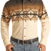 Panhandle Slim Boys LS Aztec Border Print Shirt -Western Cowboy Clothing panhandle slim boys ls aztec border print shirt