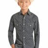 Panhandle Slim Boys LS Medallion Vintage Snap Shirt