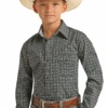 Panhandle Slim Boys LS Snap Front Print