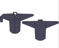 Panhandle Slim Men's LS Ditsy Woven Snap - Blue -Western Cowboy Clothing panhandle slim mens ls ditsy woven snap blue 1