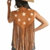 Panhandle Slim Womens Microsuede Fringe Vest