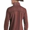 Powder River Outfitters Men's Heather Knit Quarter Zip -Western Cowboy Clothing powder river outfitters mens heather knit quarter
