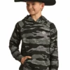 Rock & Roll Denim Boys Camo Print Hoodie -Western Cowboy Clothing rock roll denim boys camo print hoodie