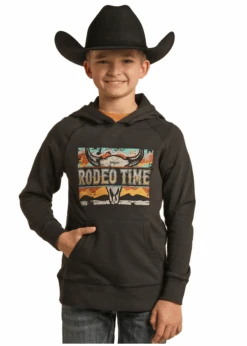 Rock & Roll Denim Boys Dale Brisby Rodeo Time Graphic Hoodie