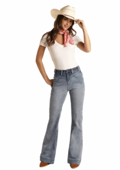 Rock & Roll Denim Front Yoke Patch Dye Trouser Jean